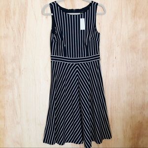 🌼🌼A.TAYLOR Blue/White Striped Midi Dress-Sz 2